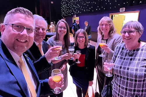 The new Telford & Wrekin Lib Dem Council group celebrate their success at the local elections