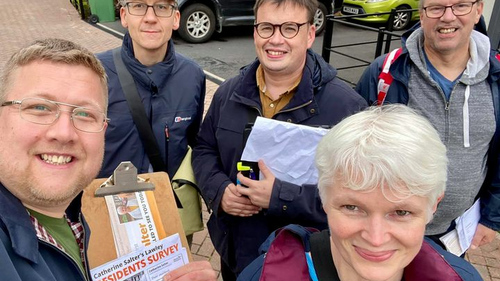 Liberal Democrat members out on the campaign trail