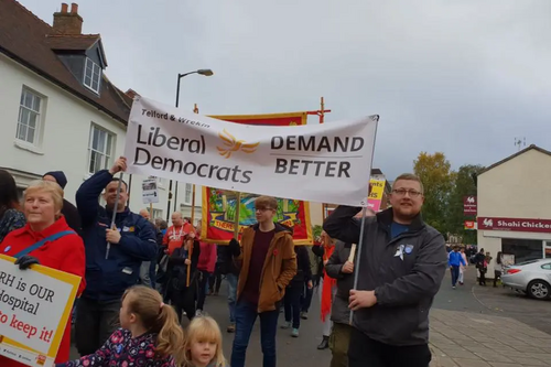 Telford & Wrekin Lib Dems march to save our A&E