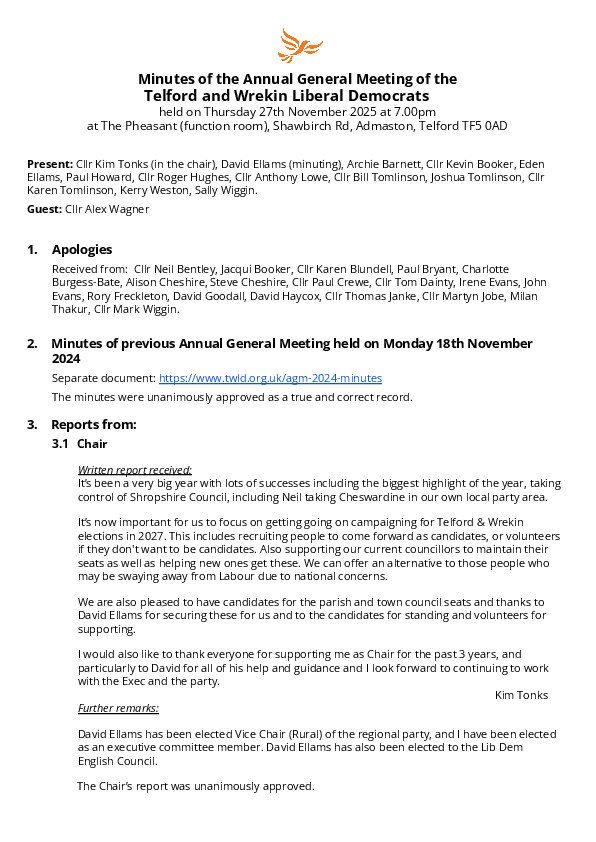 AGM 2025 Minutes