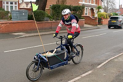 Anthony Lowe volunteering for e-bike delivery scheme