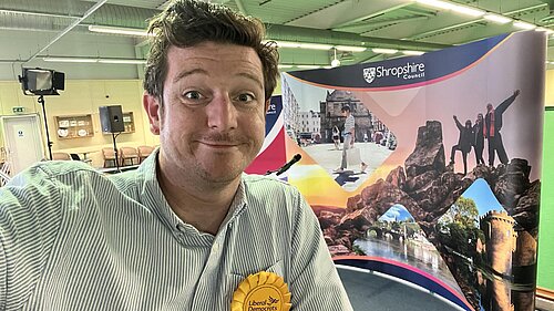 Neil Bentley at the Shropshire Council count.