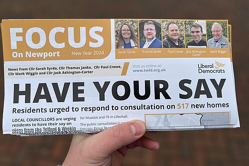 A copy of the Newport Focus newsletter urging residents to have their say